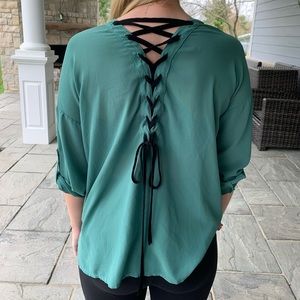 TIE BACK BLOUSE